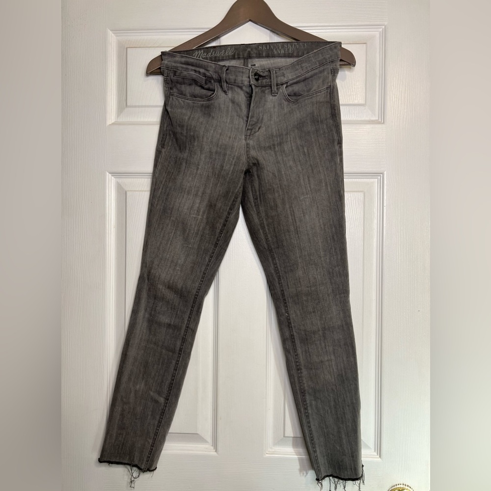 Madewell grey skinny jeans